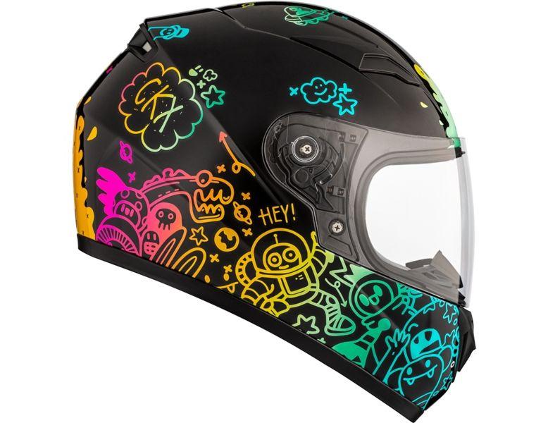 CKX RR519Y Child Full-Face Helmet, Summer Doodle - Summer